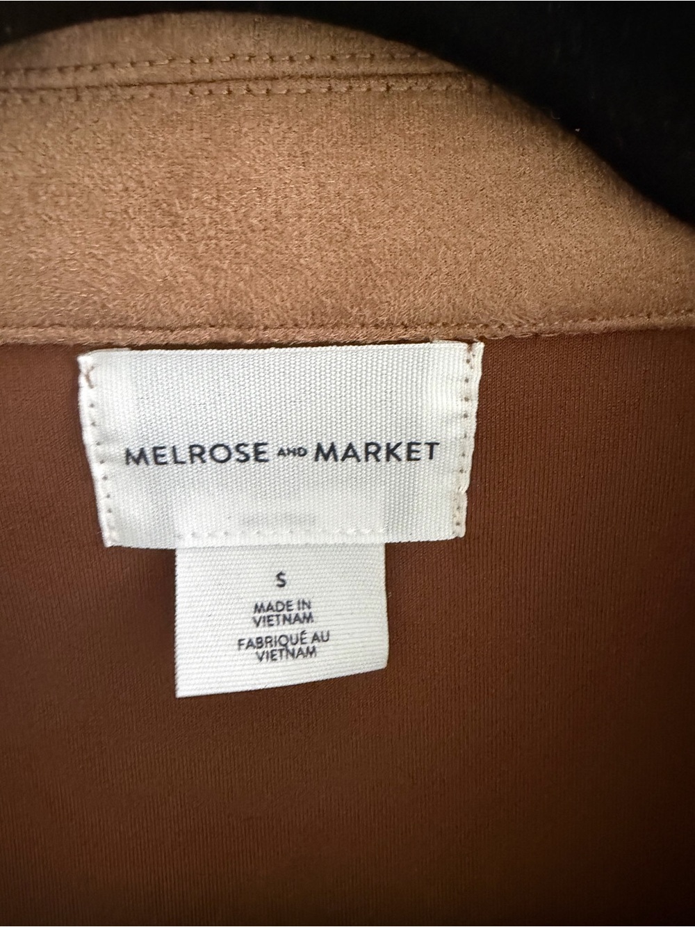 NWT Melrose and Market Cropped Suede Jacket in Camel Brown - Picture 2 of 8